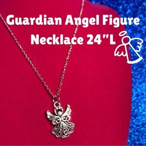 Guardian Angel Necklace Christian Jewelry For Women Religion Sterling Silver NEW